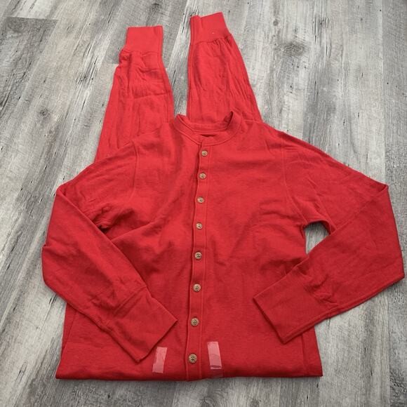 Duofold Union Suit Mens Small Red Thermal Long Johns Underwear One Piece 2-Layer - Picture 1 of 6